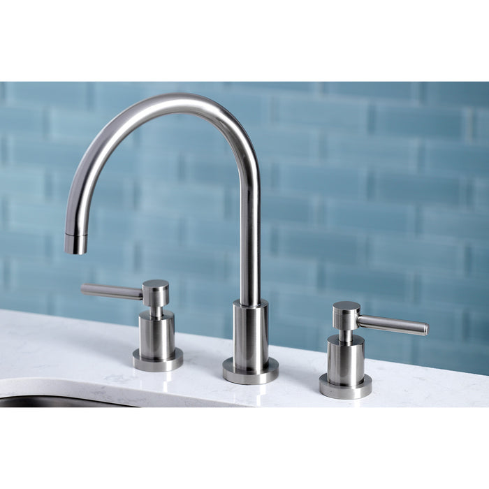 Concord KS8728DLLS Two-Handle 3-Hole Deck Mount Widespread Kitchen Faucet, Brushed Nickel