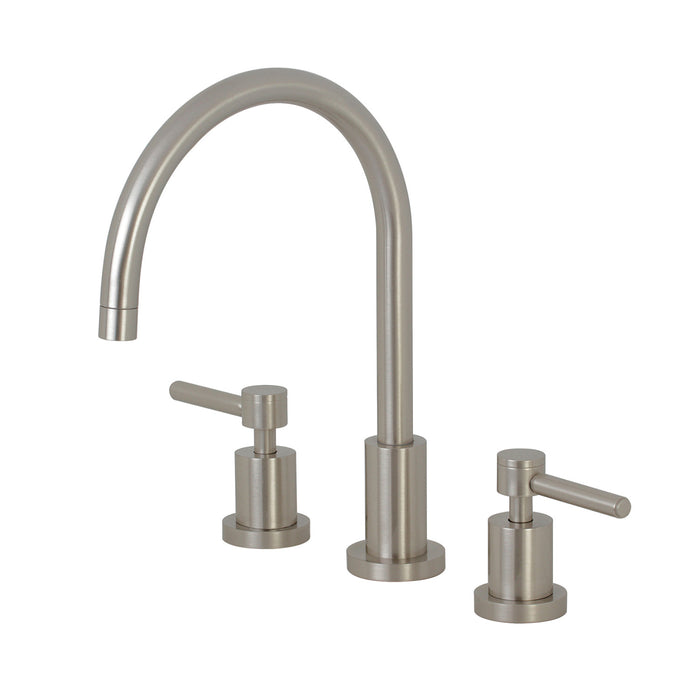 Concord KS8728DLLS Two-Handle 3-Hole Deck Mount Widespread Kitchen Faucet, Brushed Nickel