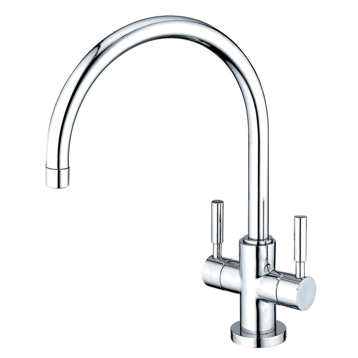 Concord KS8771DLLS Two-Handle 1-or-3 Hole Deck Mount Kitchen Faucet, Polished Chrome