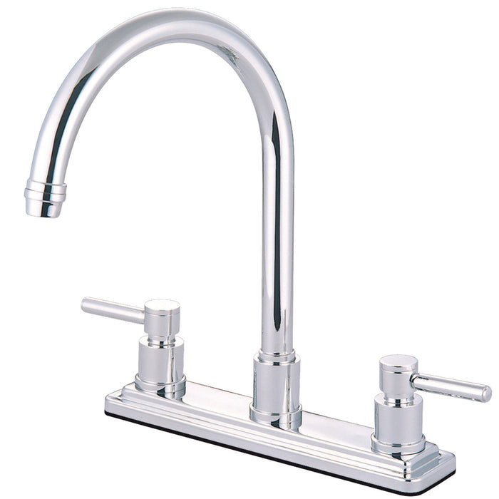 Concord KS8791DLLS Two-Handle 1-or-3 Hole Deck Mount 8" Centerset Kitchen Faucet, Polished Chrome