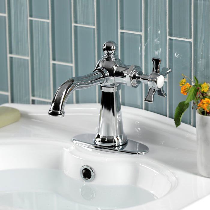 Hamilton KSD3541NX Single-Handle 1-Hole Deck Mount Bathroom Faucet with Push Pop-Up and Deck Plate, Polished Chrome