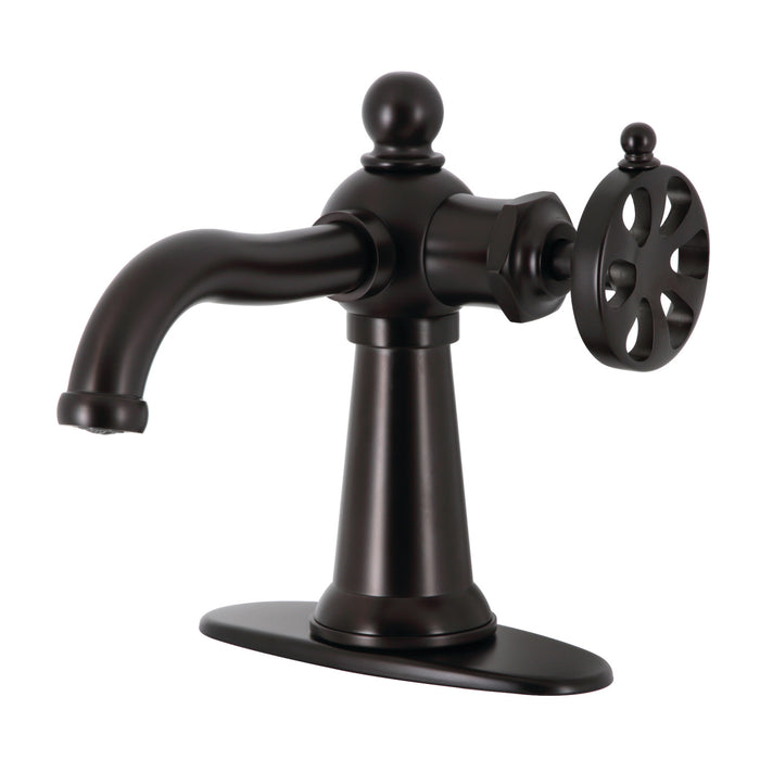 Belknap KSD3545RX Single-Handle 1-Hole Deck Mount Bathroom Faucet with Push Pop-Up and Deck Plate, Oil Rubbed Bronze