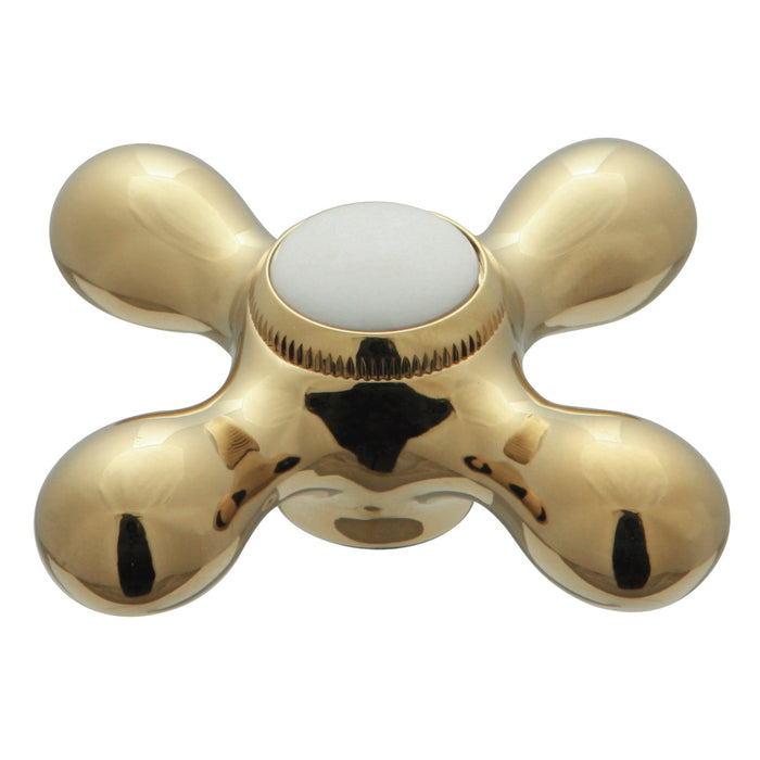 Kingston KSDH23625AX Metal Cross Handle, Diverter for Tub Filler, Polished Brass