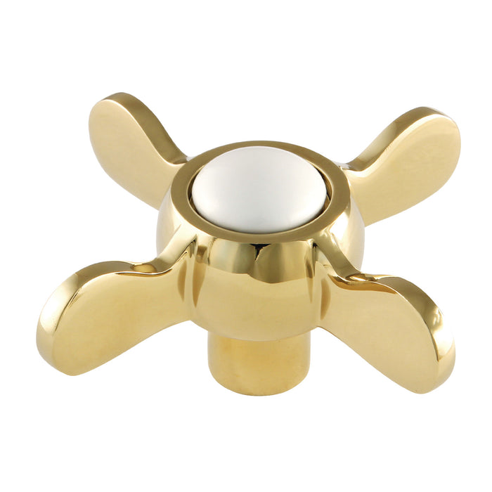 Kingston KSDH285PB Brass Cross Handle, Diverter for Tub and Shower Faucet, Polished Brass