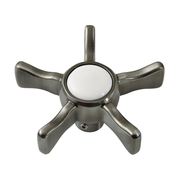 Kingston Hamilton KSDH296NXVN Brass Cross Handle, Black Stainless