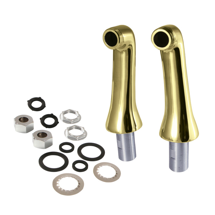KSEL268PB Brass Deck Mount Tub Faucet Riser (KS268PB), Polished Brass