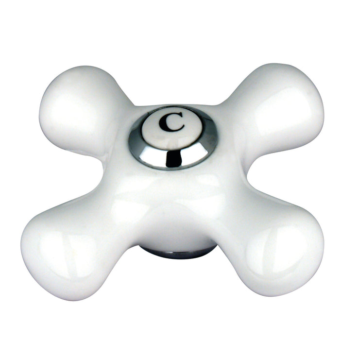 Kingston KSH1161PXC Porcelain Cross Handle (Cold Side), Polished Chrome