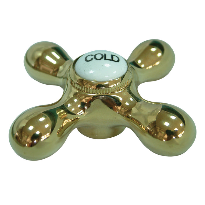 KSH1162AXC Cold Metal Cross Handle, Polished Brass