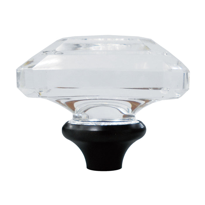 Kingston KSH1965KRL Crystal Rectangular Knob Handle, Oil Rubbed Bronze