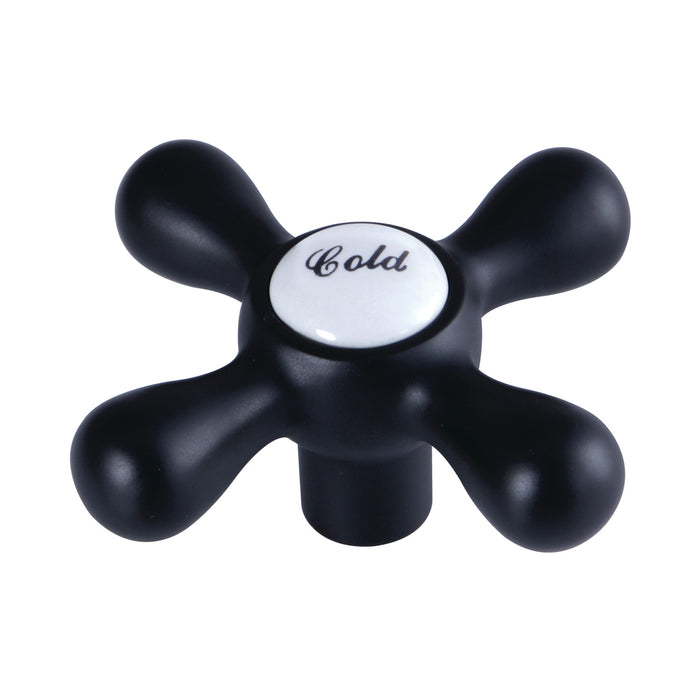 Kingston KSH213MBC Zinc Alloy Cross Handle (Cold Side), Matte Black
