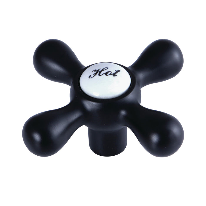 KSH266MBH Zinc Alloy Cross Handle (Hot Side), Matte Black