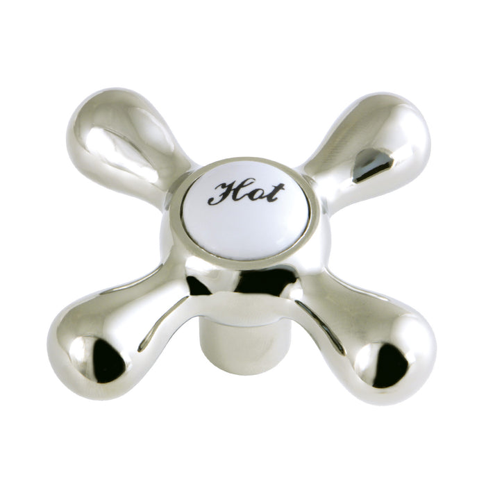 Kingston KSH266PNH Zinc Alloy Cross Handle (Hot Side), Polished Nickel