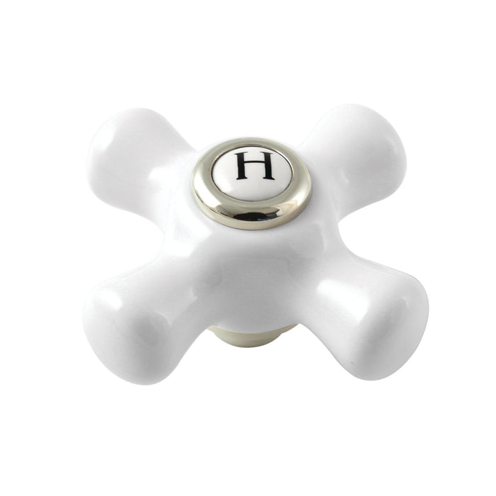 Kingston Kingston KSH266PXPNH Porcelain Cross Handle (Hot Side), Polished Nickel