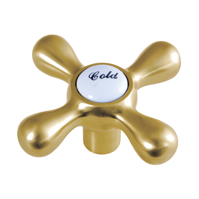Kingston KSH266SBC Metal Cross Handle (Cold Side), Brushed Brass