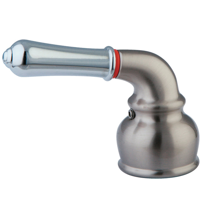 Kingston KSH2957H Brass Lever Handle (Hot Side), Brushed Nickel/Polished Chrome