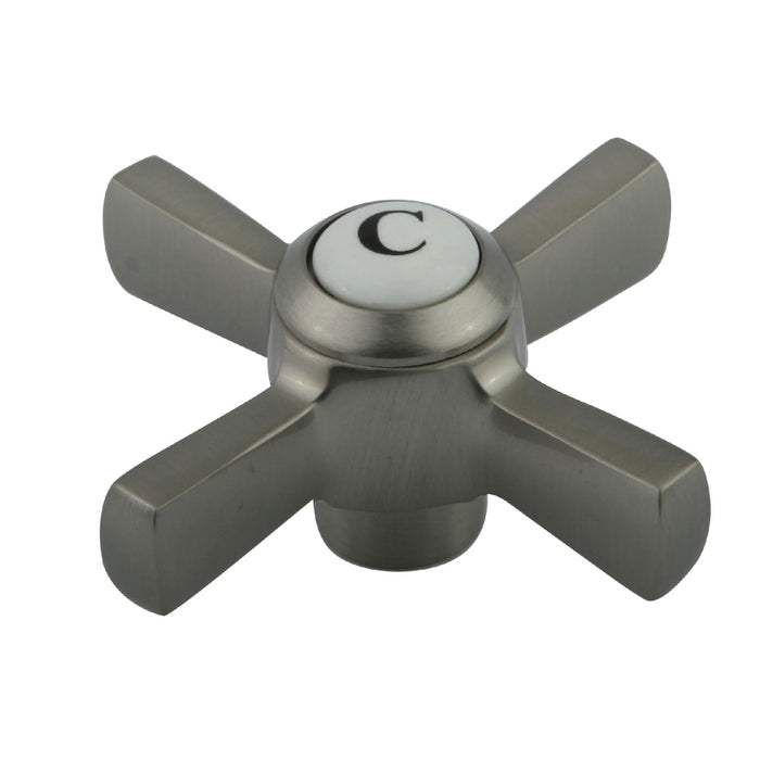 Kingston KSH2958ZXC Brass Cross Handle (Cold Side), Brushed Nickel