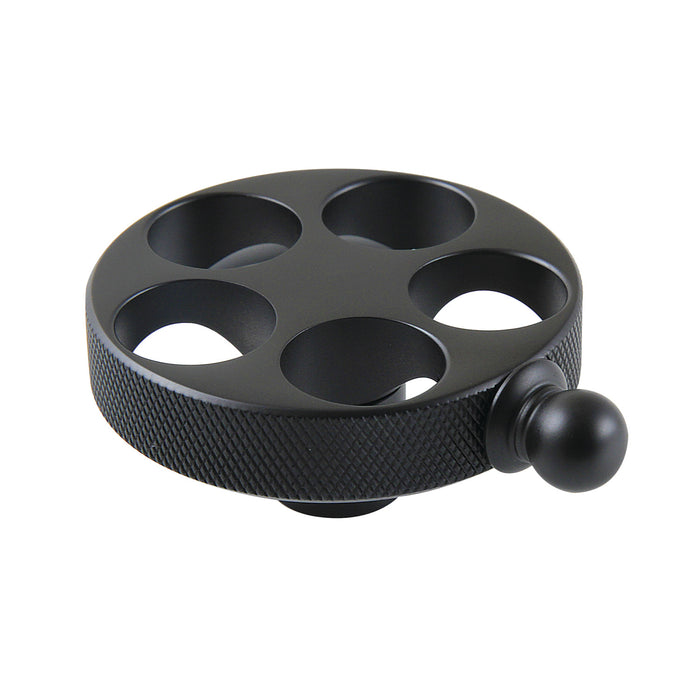 Kingston Wendell KSH2960RKZ Brass Knurled Wheel Handle, Matte Black