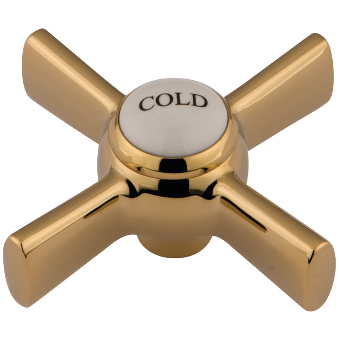 Kingston KSH2962ZXC Brass Cross Handle (Cold Side), Polished Brass