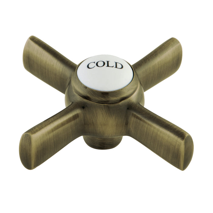 Kingston KSH2963ZXC Brass Cross Handle (Cold Side), Antique Brass