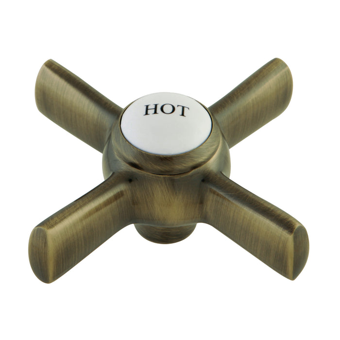 Kingston KSH2963ZXH Brass Cross Handle (Hot Side), Antique Brass