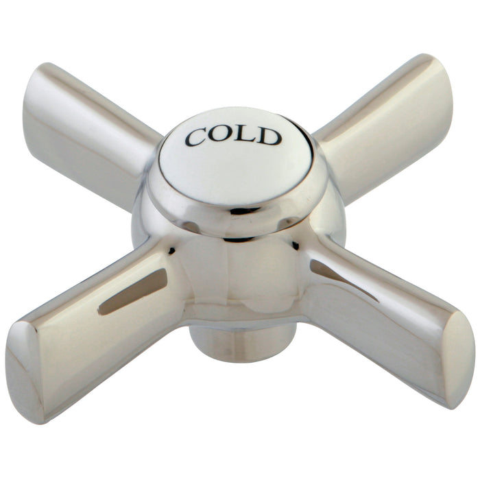 Kingston KSH2966ZXC Brass Cross Handle (Cold Side), Polished Nickel