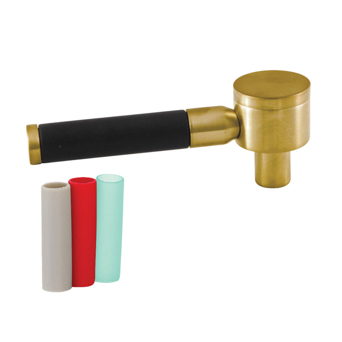 Kingston Kaiser KSH2967DKL Brass Lever Handle with Neoprene Sleeve, Brushed Brass