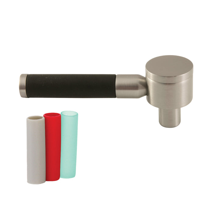 Kingston Kaiser KSH2968DKL Brass Lever Handle with Neoprene Sleeve, Brushed Nickel
