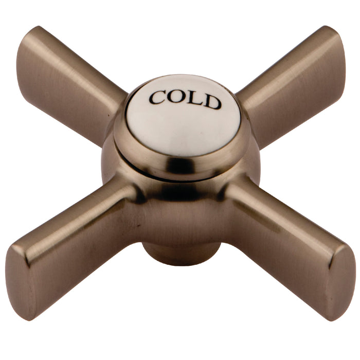 Kingston KSH2968ZXC Brass Cross Handle (Cold Side), Brushed Nickel