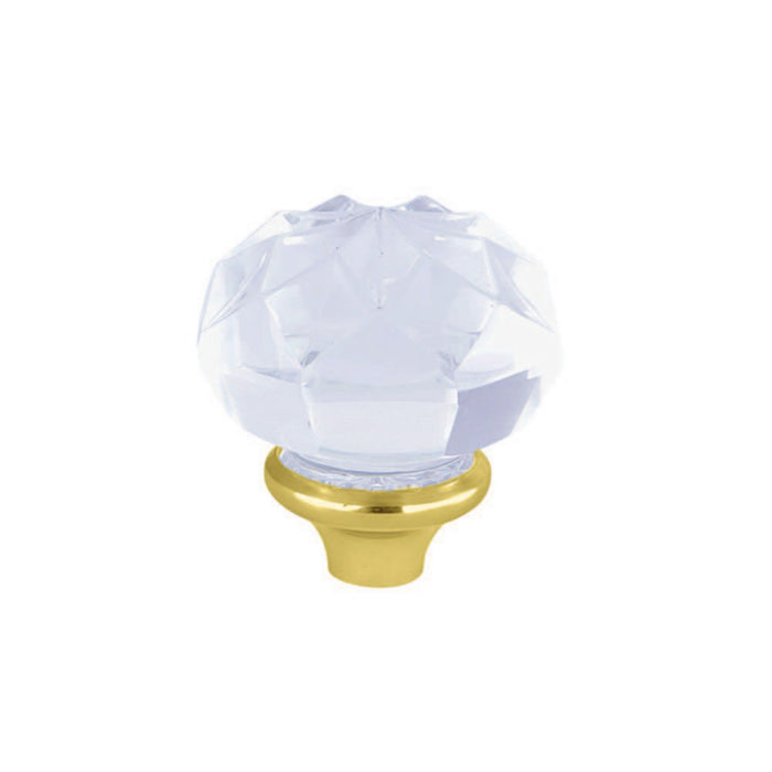 KSH2972KWL Crystal Crown Shape Handle, Polished Brass