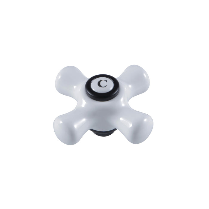 Kingston KSH3220PXC Porcelain Cross Handle (Cold Side), Matte Black