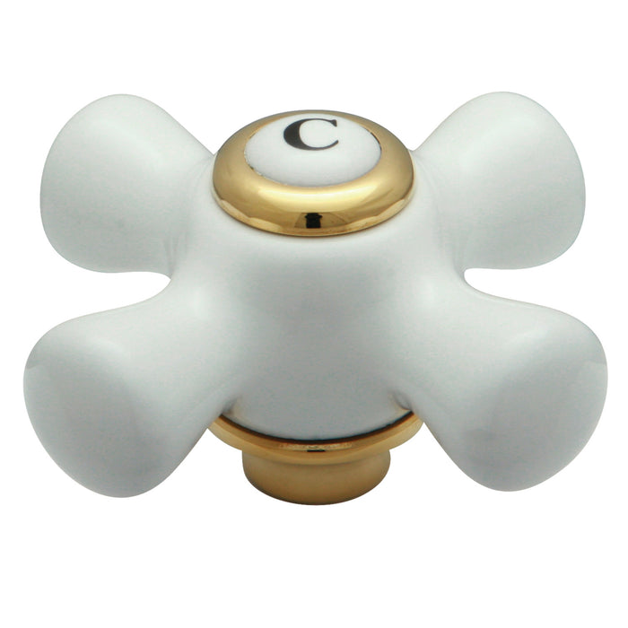KSH3222PXC Cold Metal Cross Handle, Polished Brass