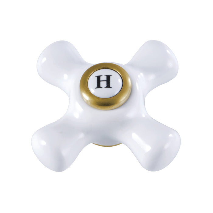 Kingston KSH3227PXH Porcelain Cross Handle (Hot Side), Brushed Brass