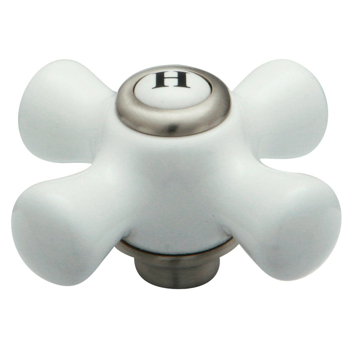 Kingston KSH3228PXH Porcelain Cross Handle (Hot Side), Brushed Nickel
