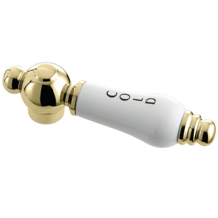 Kingston KSH3602PLC Porcelain Lever Handle (Cold Side), Polished Brass