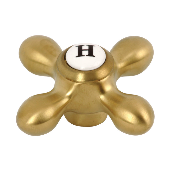 Kingston KSH3607AXH Brass Cross Handle (Hot Side), Brushed Brass