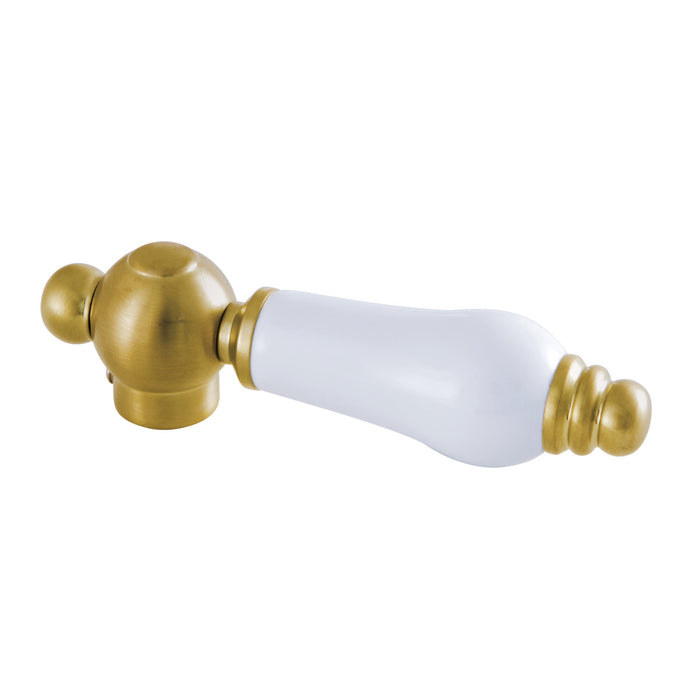 Kingston KSH3607PL Porcelain Lever Handle, Brushed Brass