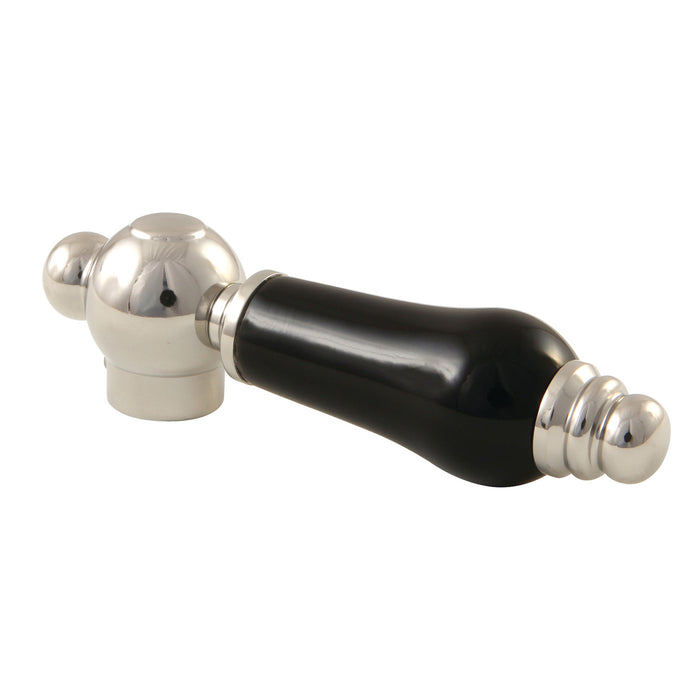 Kingston Duchess KSH3956PKL Black Porcelain Lever Handle, Polished Nickel
