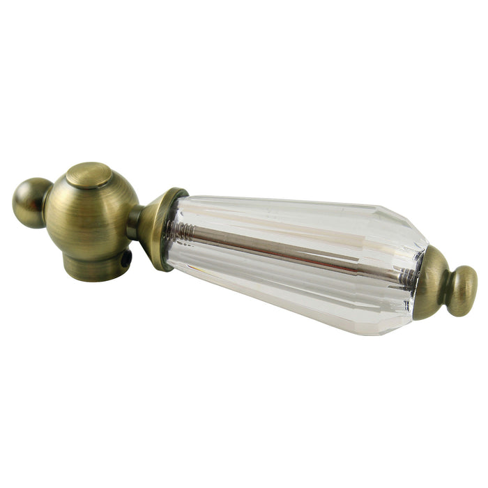 Wilshire KSH3963WLL Crystal Lever Handle, Antique Brass