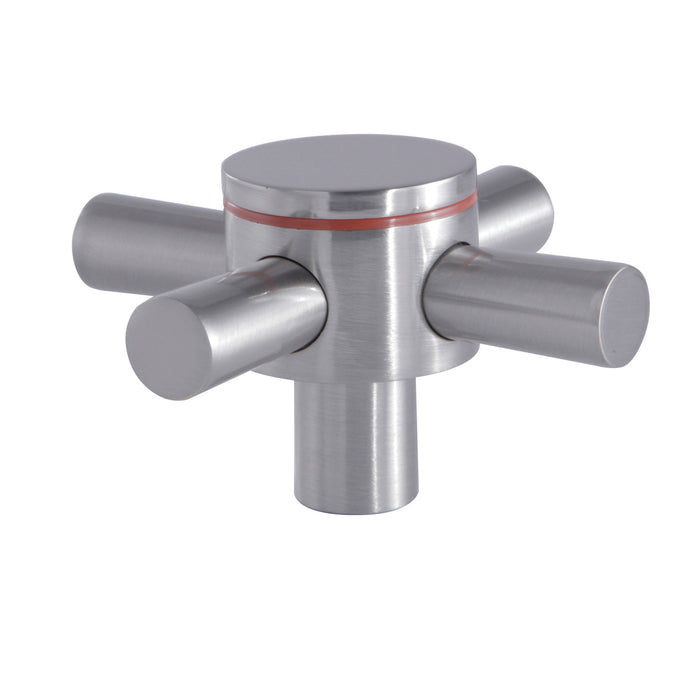 Kingston Concord KSH414SNH Metal Cross Handle (Hot Side), Brushed Nickel