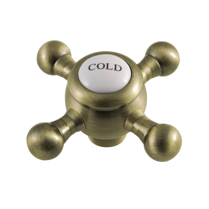 Kingston KSH4463BXC Brass Cross Handle (Cold Side), Antique Brass