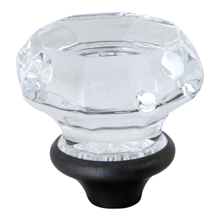 Kingston Celebrity KSH4465WCL Crystal Octagonal Knob Handle, Oil Rubbed Bronze