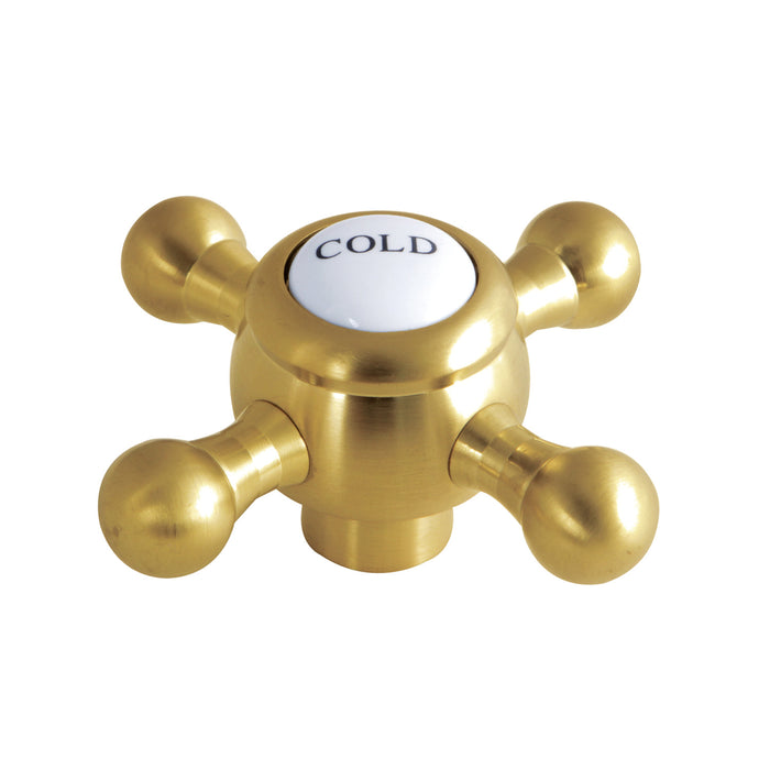 Kingston KSH4467BXC Brass Cross Handle (Cold Side), Brushed Brass