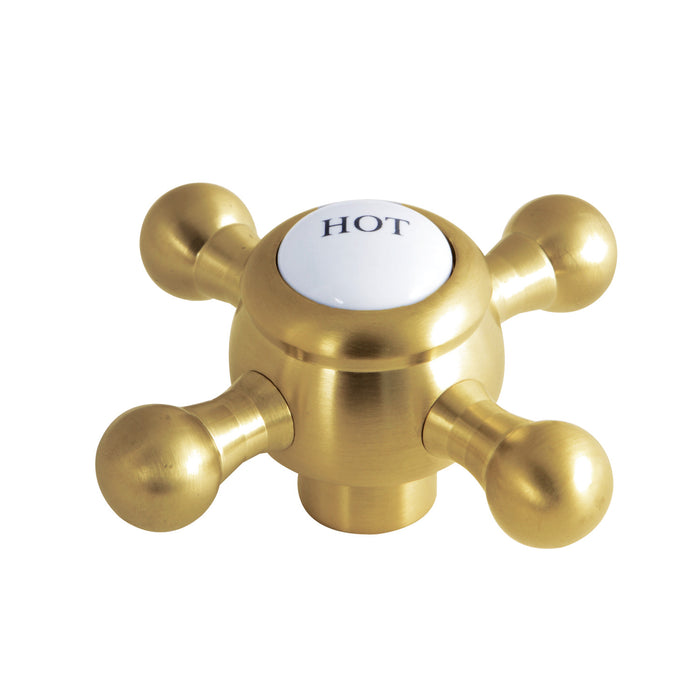 Kingston KSH4467BXH Brass Cross Handle (Hot Side), Brushed Brass