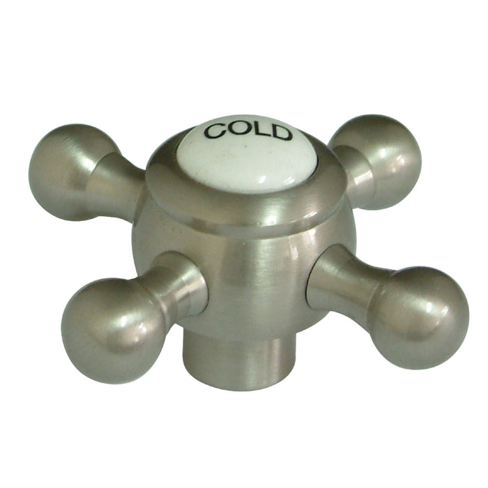 Kingston KSH4468BXC Brass Cross Handle (Cold Side), Brushed Nickel