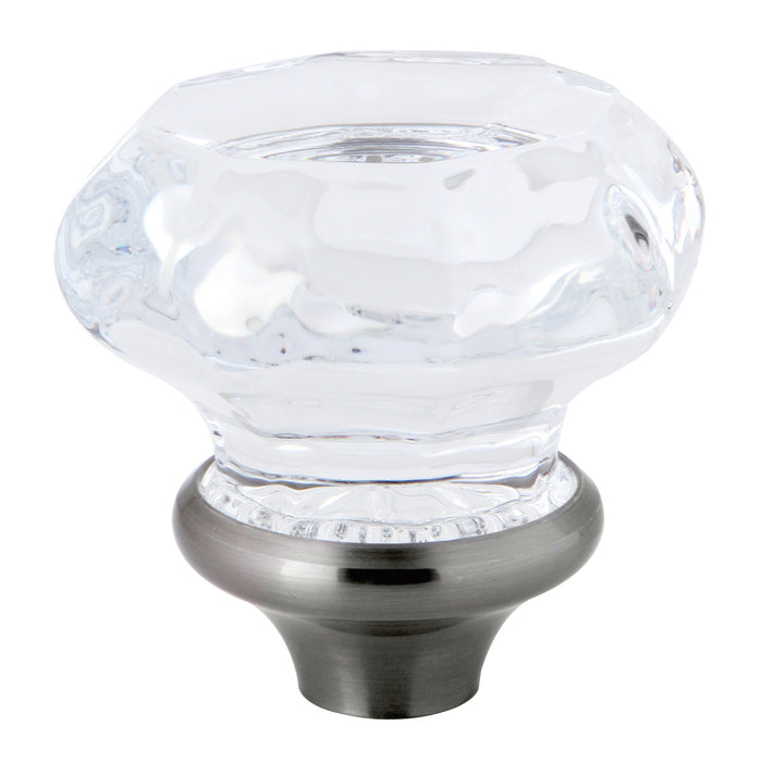 Kingston Celebrity KSH4468WCL Crystal Octagonal Knob Handle, Brushed Nickel