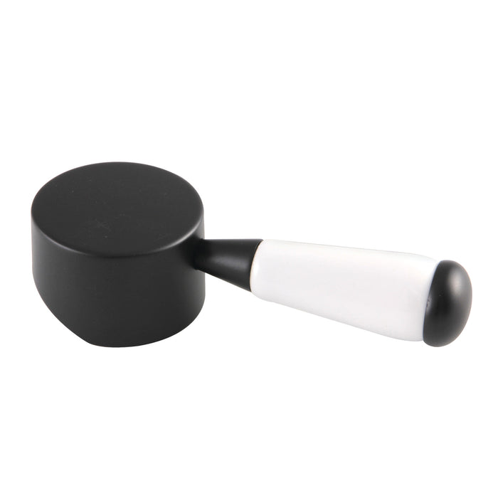 Kingston Paris KSH7410DPL Brass with Porcelain Lever Handle, Matte Black