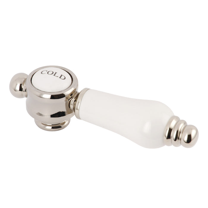 Kingston KSH7616BPLC Brass with Procelain Lever Handle (Cold Side), Polished Nickel