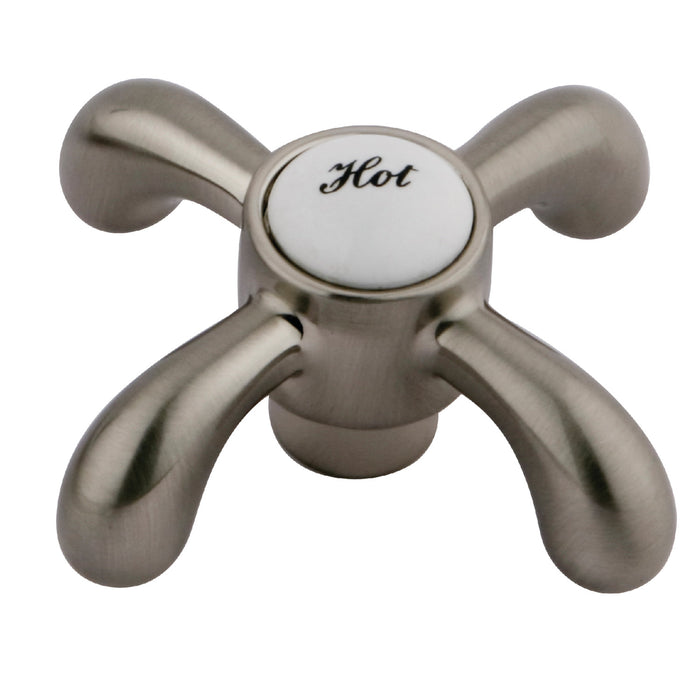 Kingston KSH7988TXH Brass Cross Handle (Hot Side), Brushed Nickel