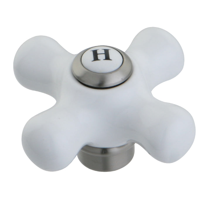 Kingston KSH948CXH Porcelain Cross Handle (Hot Side), Brushed Nickel