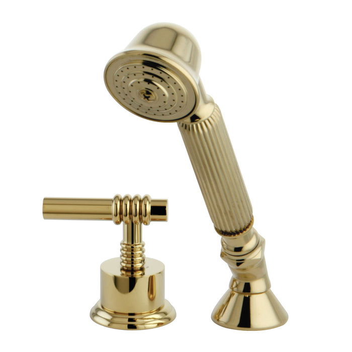 KSK2362MLTR Deck Mount Hand Shower with Diverter for Roman Tub Faucet, Polished Brass